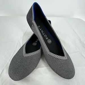 Rothys Retired Rounded Toe Knit Flats Gray herringbone: Size 7, fits like 6.5.